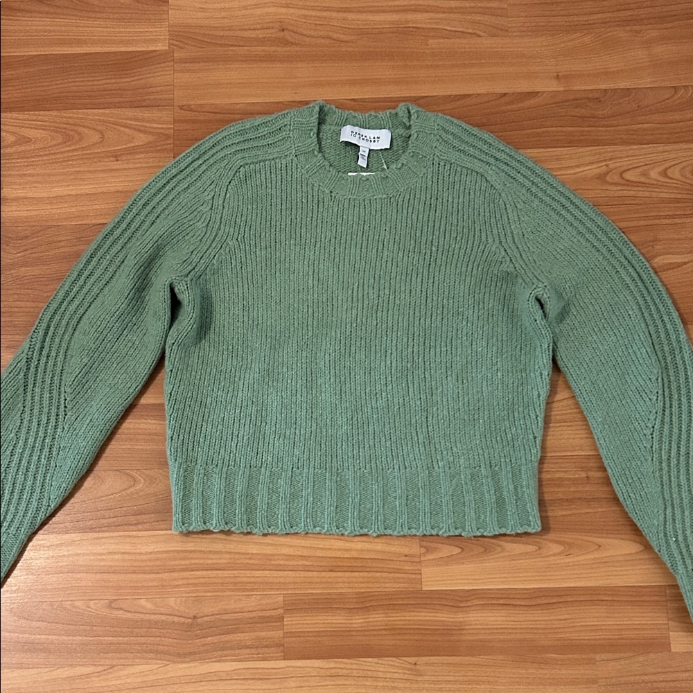 10 Crosby Derek Lam Green Ribbed Sweater
